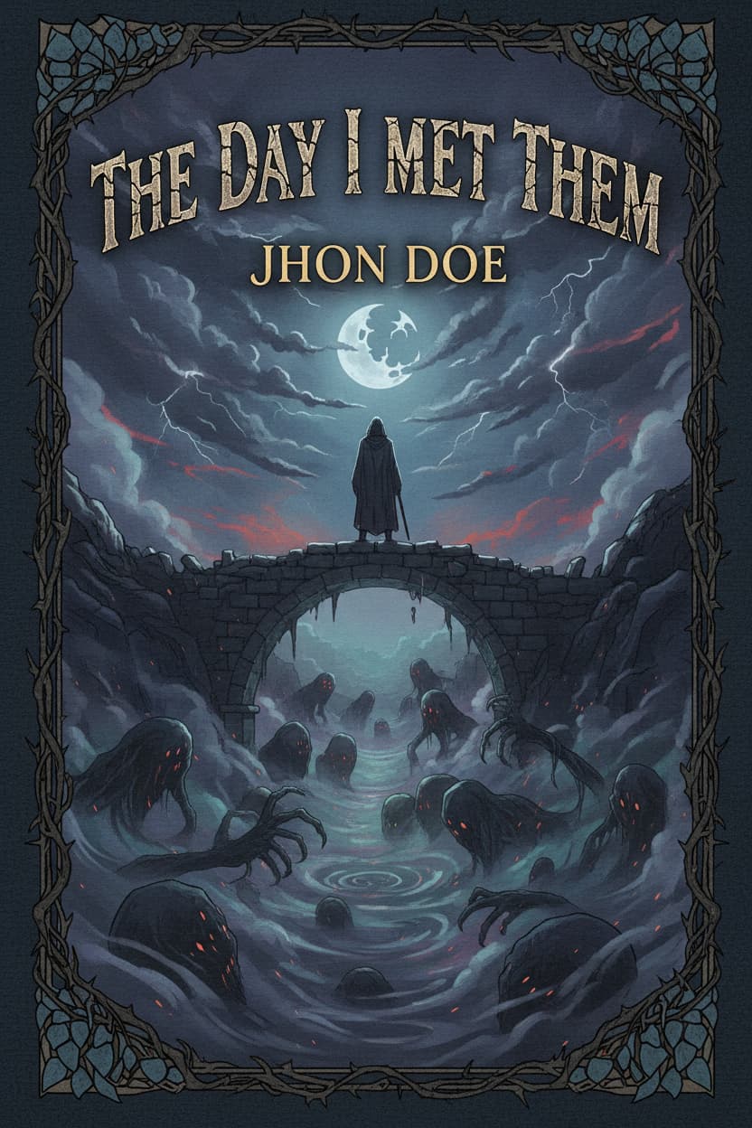 Bìa sách kỳ ảo được tạo bởi AI với rừng huyền bí