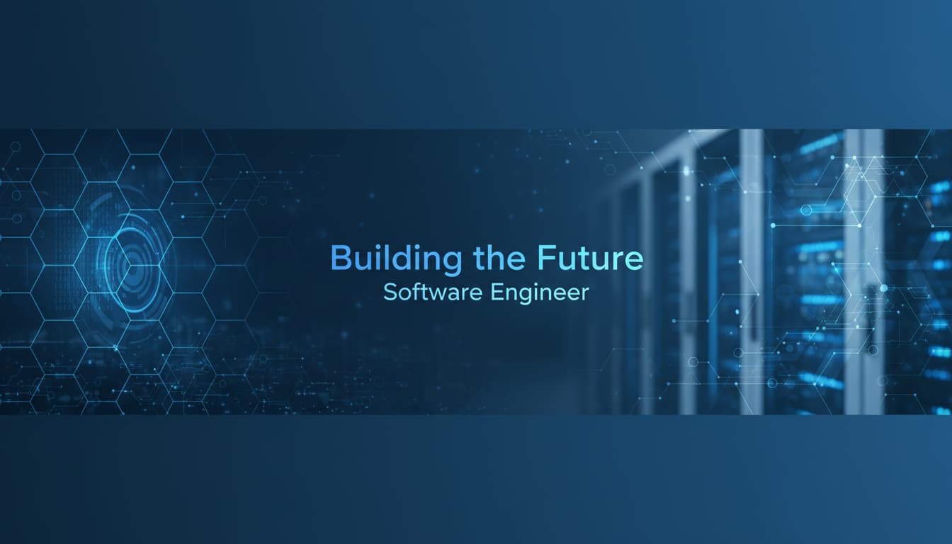 Ảnh bìa LinkedIn được tạo bởi AI cho chuyên gia tech với thiết kế kỹ thuật số hiện đại