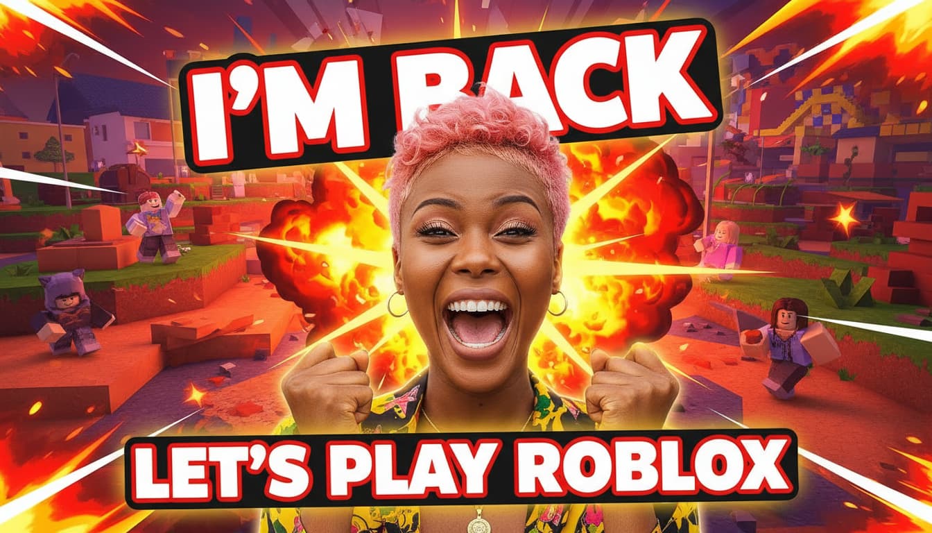 Thumbnail YouTube gaming được tạo bởi AI với màu sắc rực rỡ