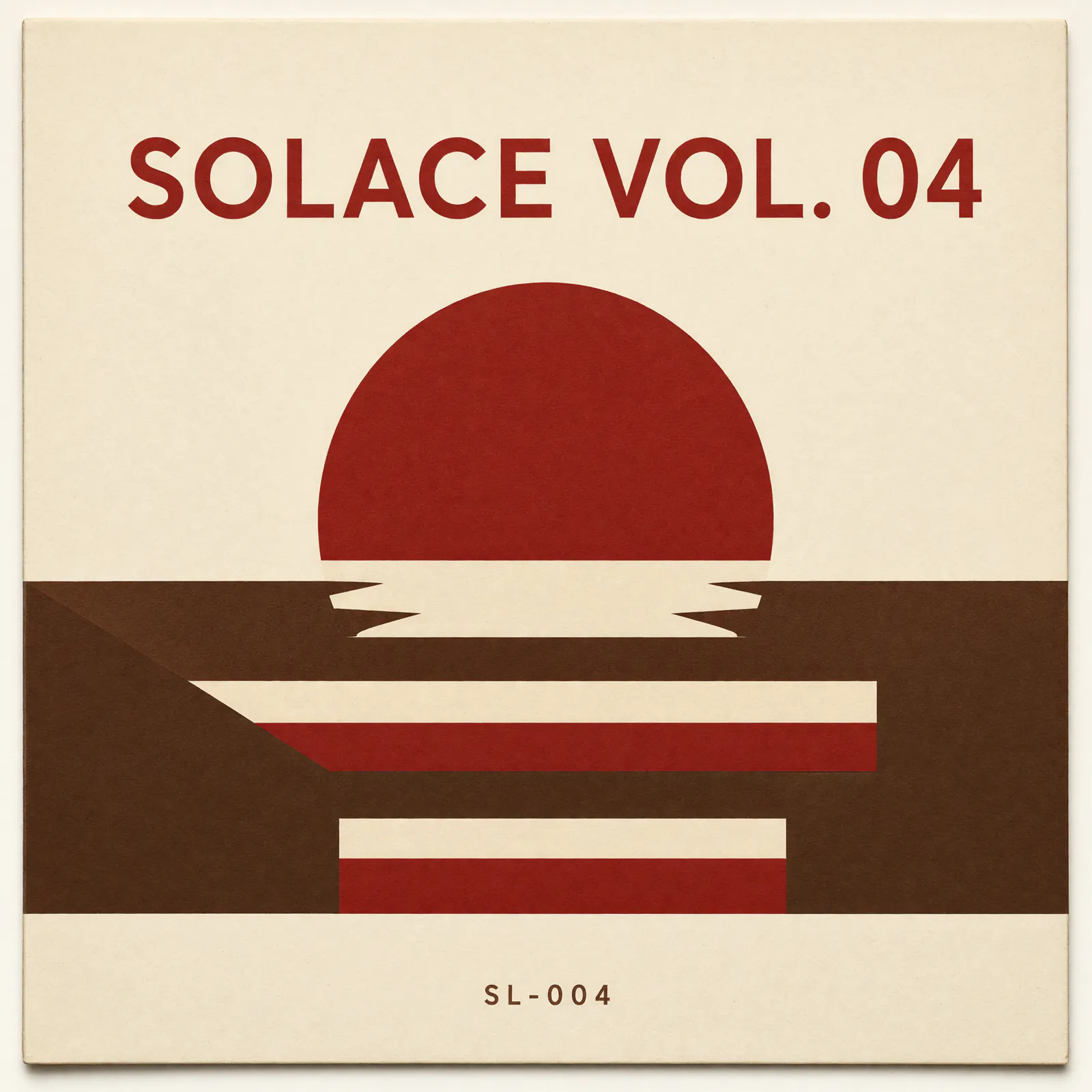 Grok Image 2 geometric vinyl sleeve for SOLACE VOL. 04 with catalog number SL-004