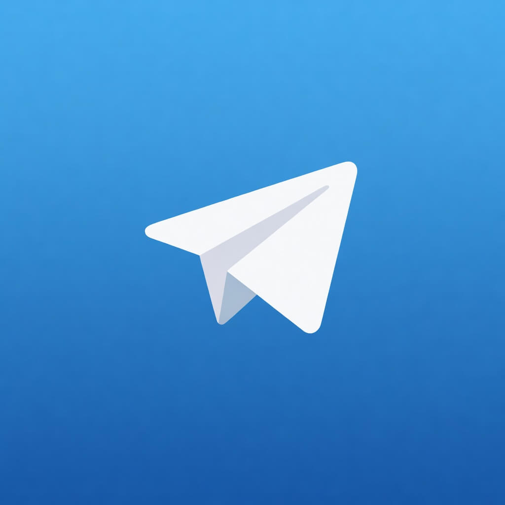 Grok Imagine clean app icon of a paper plane on a blue gradient in a simple flat design