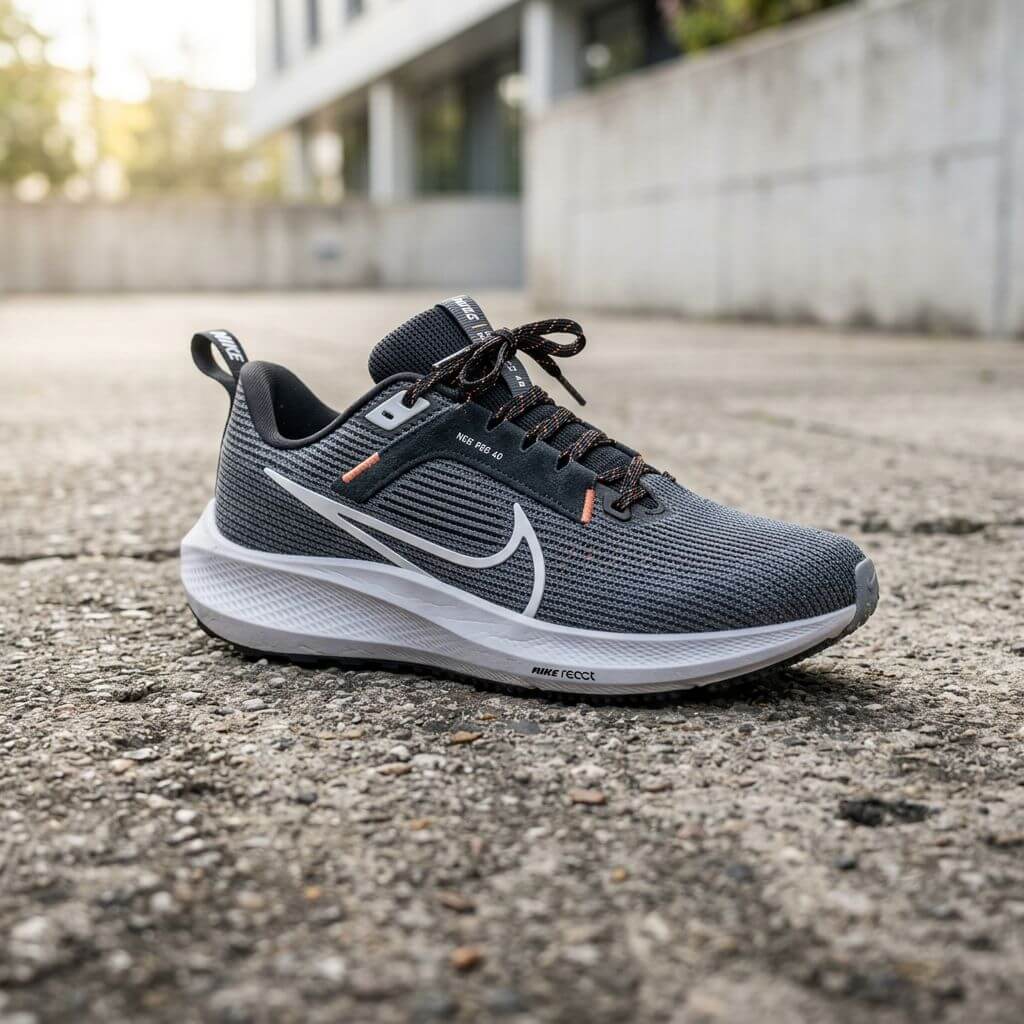 Nano Banana 2 4K product photo of a sneaker on concrete in soft daylight with sharp detail