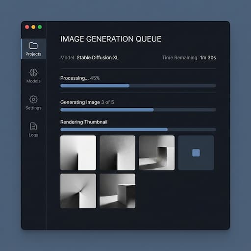 AI generation dashboard interface